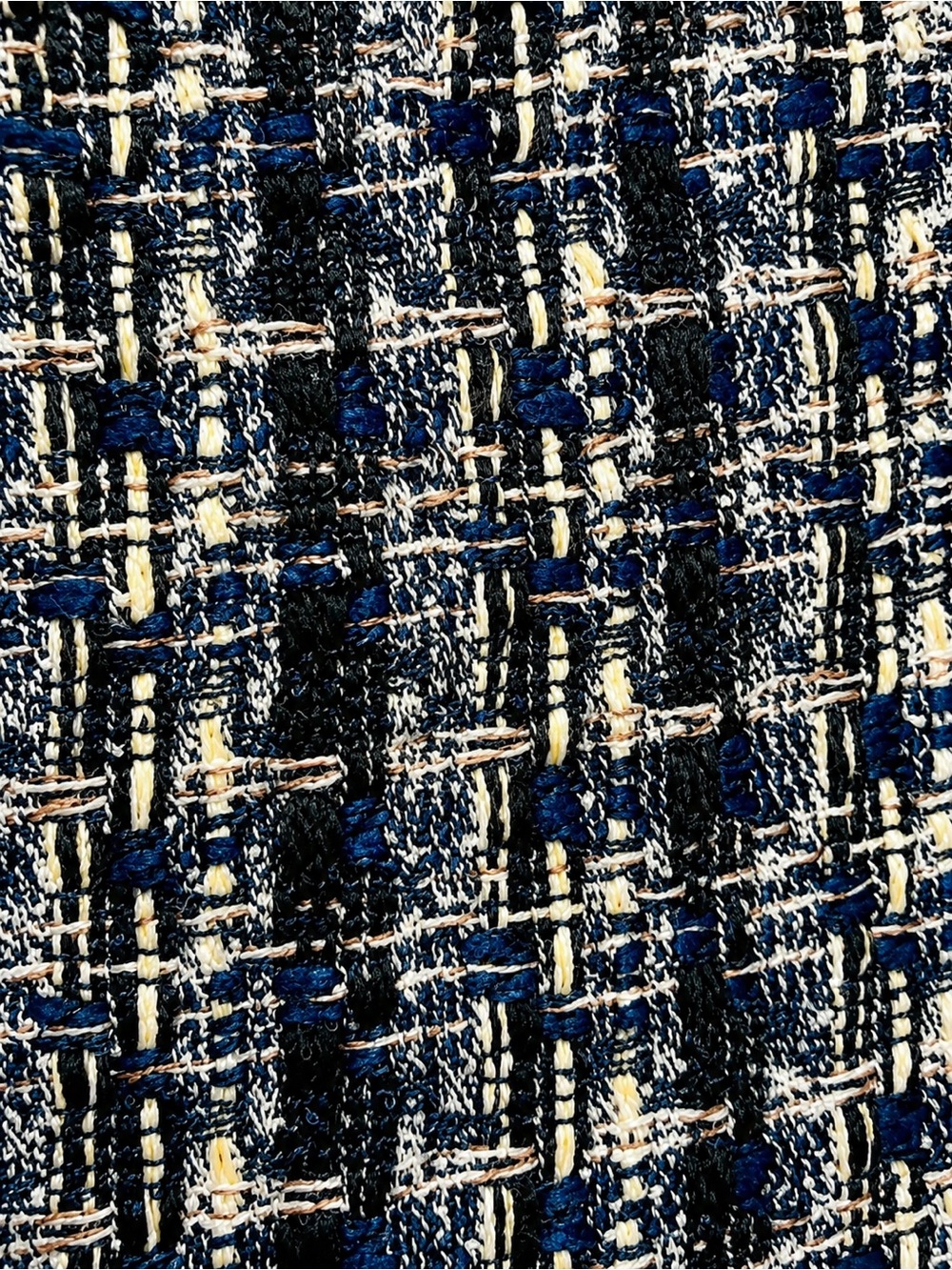 J. CREW Tweed Mini Skirt 12 Boucle Blue Black Preppy Classic Quiet Luxury NWT - Picture 4 of 16